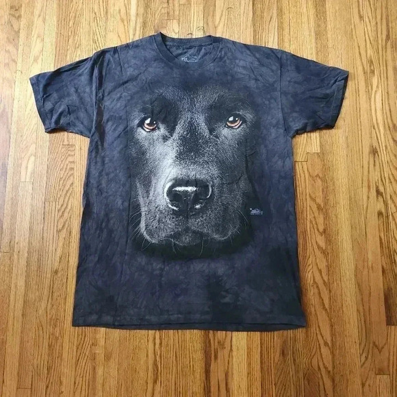 The Mountain Other - The Mountain Black Lab Labrador all Over Print Size XXL Grey Black Tie Dye